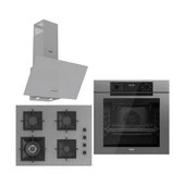 Ferre Grey FryArt 3 Lü Ankastre Set ( QEP63CPR - SC408-WFA - D088 ) 65 cm Wok Bek Ocak thumbnail 1