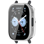 Redmi Watch 5 Lite Kasa Uyumlu Kılıf Sert PC Kasa ve Ekran Koruyucu Kılıf  Gümüş thumbnail 2