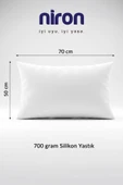 Niron 4’lü Silikon Yastık Seti – 50x70 cm, 700 gr, Mikrofiber Kumaş, Yumuşak Destek thumbnail 7