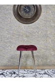 Kare Krom Kaplama Konik Ayaklı Tabure - Oturak - Bar Taburesi - Ayaklı Tabure Bordo Renk 48 x 33 Boyut/Ebat - 2