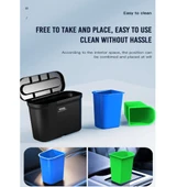 ÜSKÜDAR İLETİŞİM Kullanışlı Ev Ofis Araç İçi Düzenleyici Koltuk Arkası Çöp Kutusu - 4