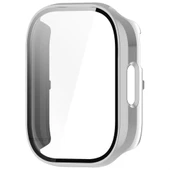 Redmi Watch 5 Lite Kasa Uyumlu Kılıf Sert PC Kasa ve Ekran Koruyucu Kılıf  Gümüş thumbnail 4