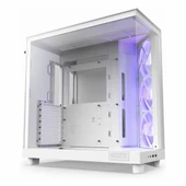 NZXT H6 Flow USB 3.2 RGB ATX Mid Tower Beyaz Kasa thumbnail 1