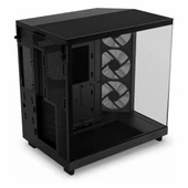NZXT H6 Flow USB 3.2 RGB ATX Mid Tower Siyah Kasa thumbnail 4