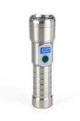 Hepu HP-M06 500Mt Menzilli LED Metal Fener Powerbank Özellikli Zoom Odaklı Dijital Ekranlı USB Giriş Çıkışlı - 2