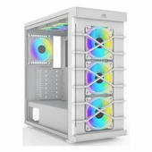 PowerBoost PB-GR222BW USB 3.2 RGB ATX Mid Tower Beyaz Kasa thumbnail 1