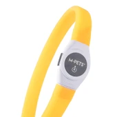 M-Pets Flash Ledli Boyun Tasması Neon Turuncu S - 3
