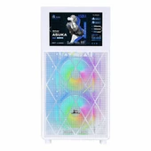 PowerBoost PB-P4367BW USB 3.2 ARGB ATX Mid Tower Beyaz Kasa thumbnail 2