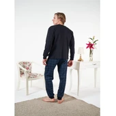 Estiva Penye İnterlok Kareli Uzun Kol Erkek Pijama Takım thumbnail 2