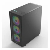 PowerBoost X-12B USB 3.2 ARGB ATX Mid Tower Siyah Kasa thumbnail 3