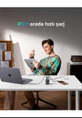 Ugreen Nexode Uno 100W Robot GaN Hızlı Şarj Cihazı 3xUSB-C, 1xUSB-A, Gri, 45515B - 7