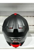 KASK SWAY SW-865 MAT SİYAH GÜNEŞ GÖZLÜKLÜ - 3