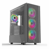 PowerBoost X-12B USB 3.2 ARGB ATX Mid Tower Siyah Kasa thumbnail 1