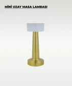 Gold Mini Uzay Masa Lambası - Dokunmatik - 3 Renk Işık thumbnail 3