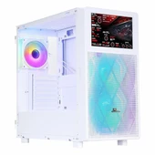 PowerBoost PB-P4367BW USB 3.2 ARGB ATX Mid Tower Beyaz Kasa thumbnail 1