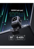 Ugreen Nexode Uno 100W Robot GaN Hızlı Şarj Cihazı 3xUSB-C, 1xUSB-A, Gri, 45515B - 11