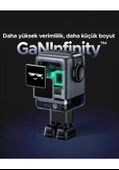 Ugreen Nexode Uno 100W Robot GaN Hızlı Şarj Cihazı 3xUSB-C, 1xUSB-A, Gri, 45515B - 10