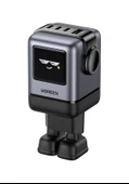 Ugreen Nexode Uno 100W Robot GaN Hızlı Şarj Cihazı 3xUSB-C, 1xUSB-A, Gri, 45515B - 1