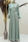 Rengin Tesettür Abiye Mint thumbnail 1