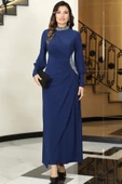 Lavin Tesettür Abiye İndigo thumbnail 1