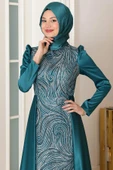 Miray Tesettür Abiye Zümrüt thumbnail 2