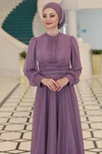 Kübra Tesettür Abiye Lavanta thumbnail 2