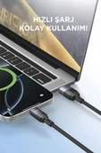 Torima U18 Siyah USB ile Type-c Şarj ve Data Kablosu thumbnail 2