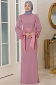 Firuze Tesettür Abiye Pudra thumbnail 1