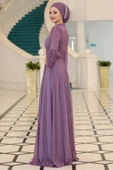 Kübra Tesettür Abiye Lavanta thumbnail 3