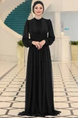 Kübra Tesettür Abiye Siyah - 3
