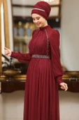 Efsane Tesettür Abiye Bordo thumbnail 2