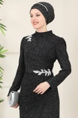 Masal Tesettür Abiye Siyah - 2