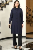 Asrın Tunik Pantolon İkili Tesettür Takım Lacivert thumbnail 1