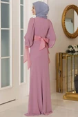 Firuze Tesettür Abiye Pudra thumbnail 3