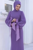 Firuze Tesettür Abiye Gül Kurusu thumbnail 2