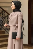 Kardelen Tesettür Elbise Vizon thumbnail 2