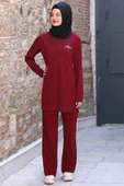 Cemre Tesettür Takım Bordo thumbnail 1