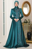 Mihrimah Tesettür Abiye Zümrüt thumbnail 1