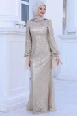 Şimal Tesettür Abiye Gold thumbnail 1