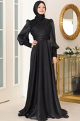 Yağmur Tesettür Abiye Siyah - 1