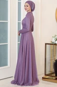 Işıl Tesettür Abiye Lavanta thumbnail 3