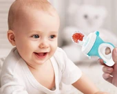 Babyjem Silikon Uçlu Meyve Sebze Emziği Mavi thumbnail 2