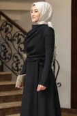 Kardelen Tesettür Elbise Siyah thumbnail 2