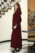 Efsane Tesettür Elbise Bordo thumbnail 3