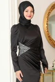 Efsun Tesettür Abiye Siyah - 2