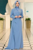 Adel Tesettür Abiye Bebe Mavi thumbnail 1