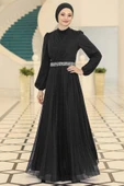 Dila Tesettür Abiye Siyah - 2