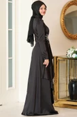 Roza Tesettür Abiye Siyah - 3