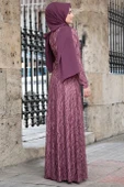 İpek Tesettür Abiye Lila thumbnail 3