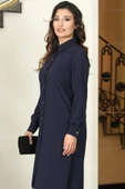 Asrın Tunik Pantolon İkili Tesettür Takım Lacivert thumbnail 2